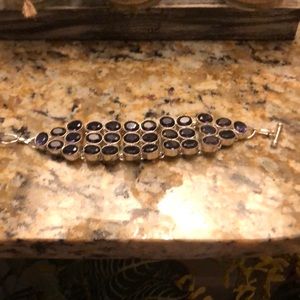 Gorgeous Amethyst bracelet with 30 faceted gems.